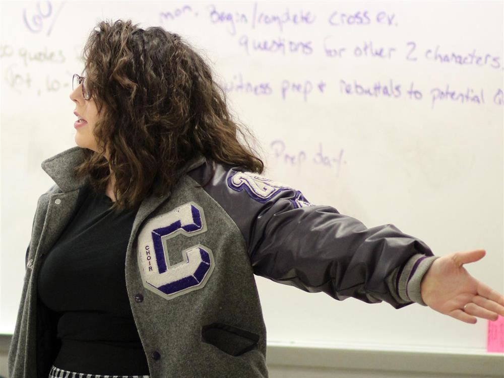 Student in Letter Jacket 